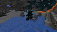 The Warden in the Minecraft 1.19 update can be stopped using both water and lava flowing in opposite directions (Image via Mojang)